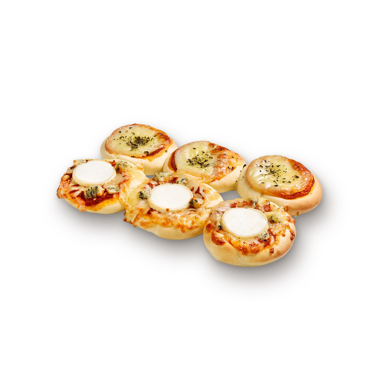 Duo-Pizzen Margherita mit 3 Käsesorten