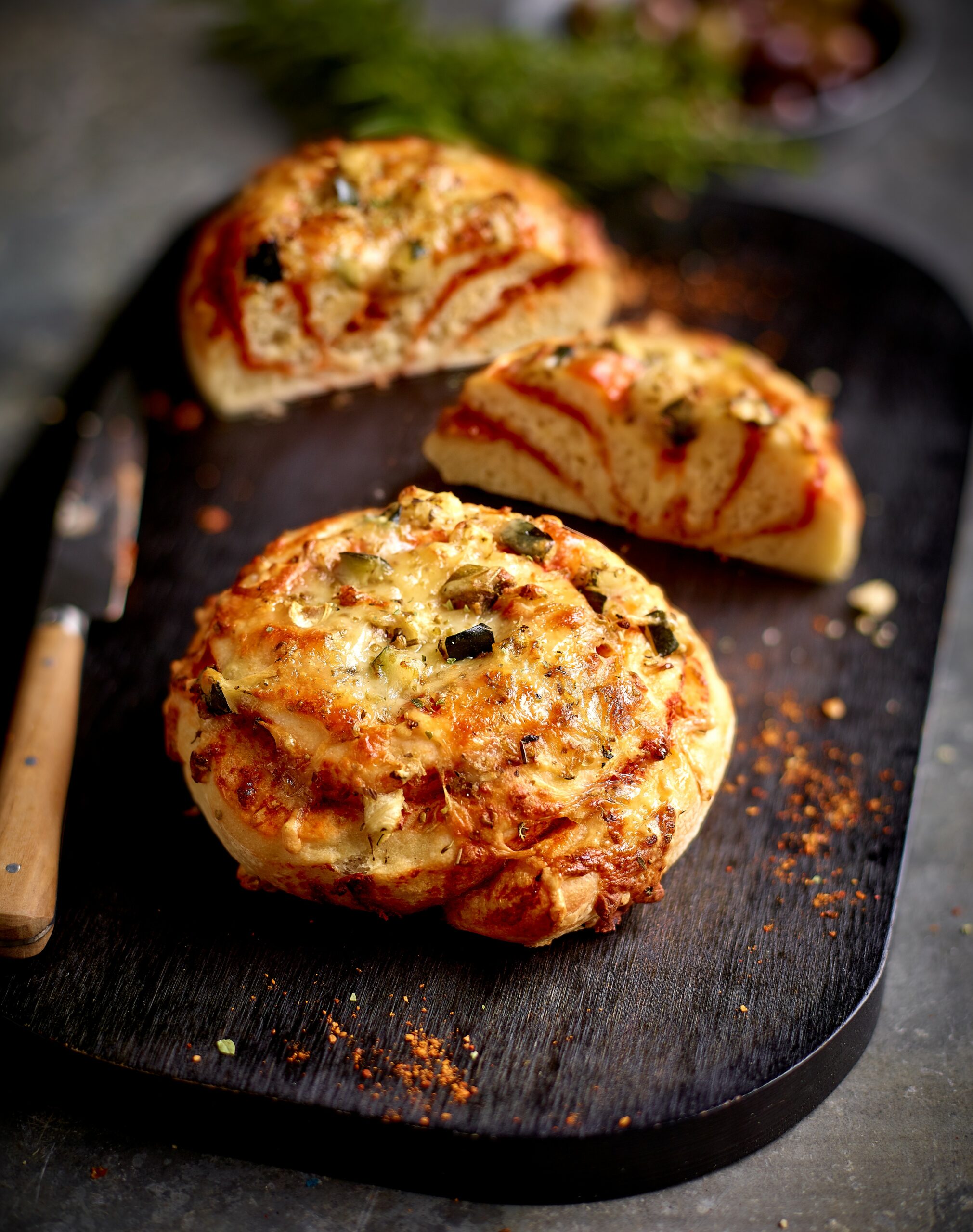 Escargotine tomato courgette & cheese