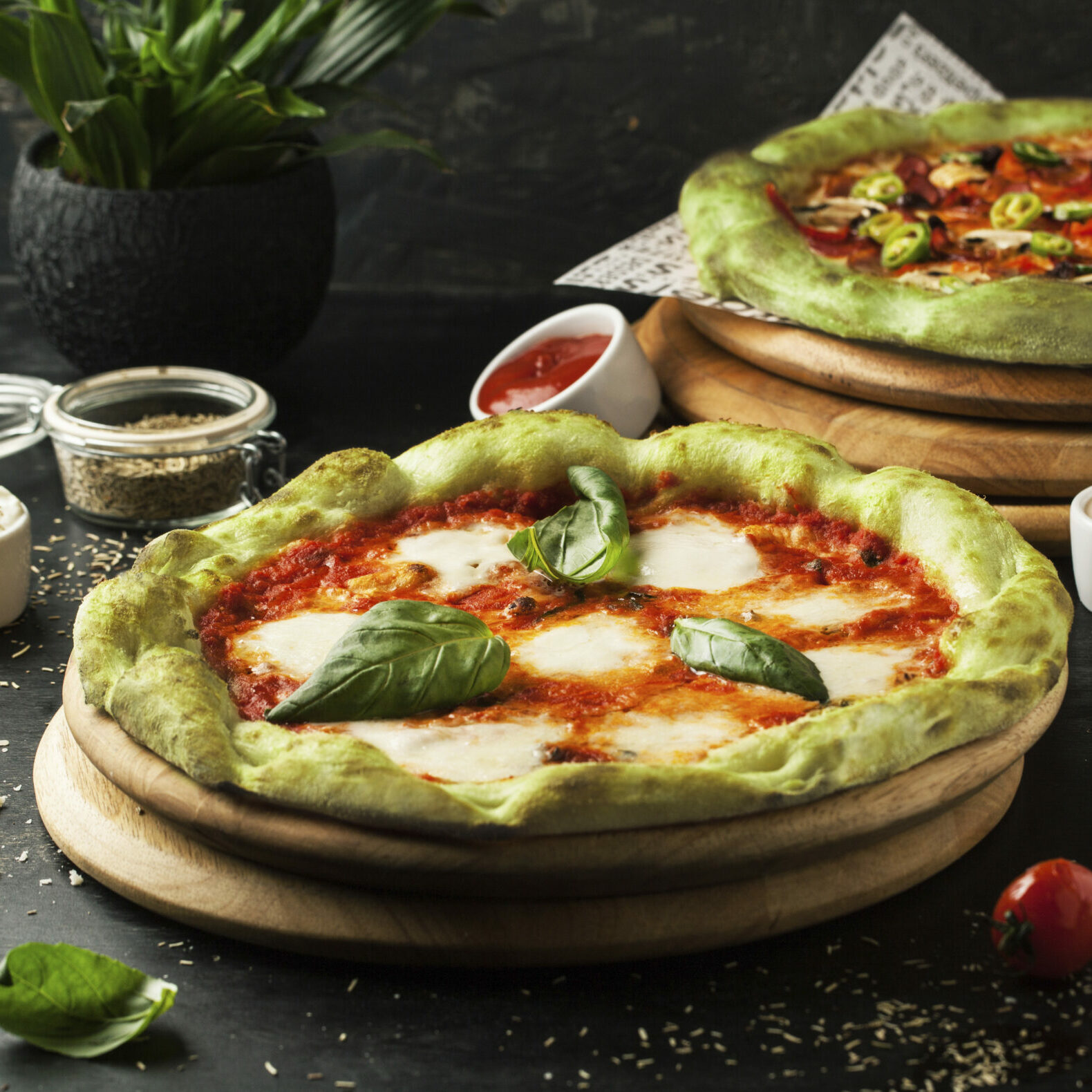 Spinat-Pizzateig