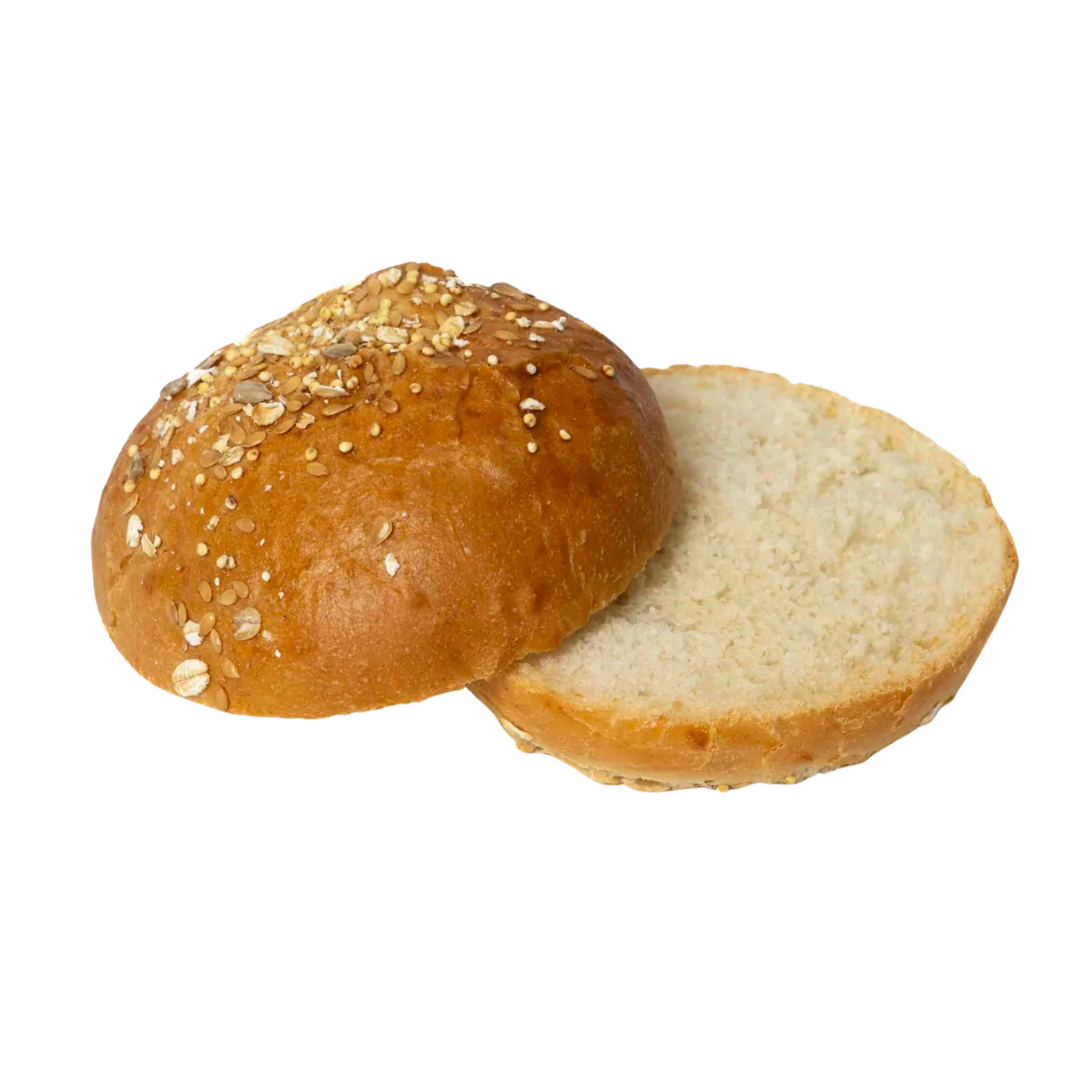 Organic sliced seed & flakes buns