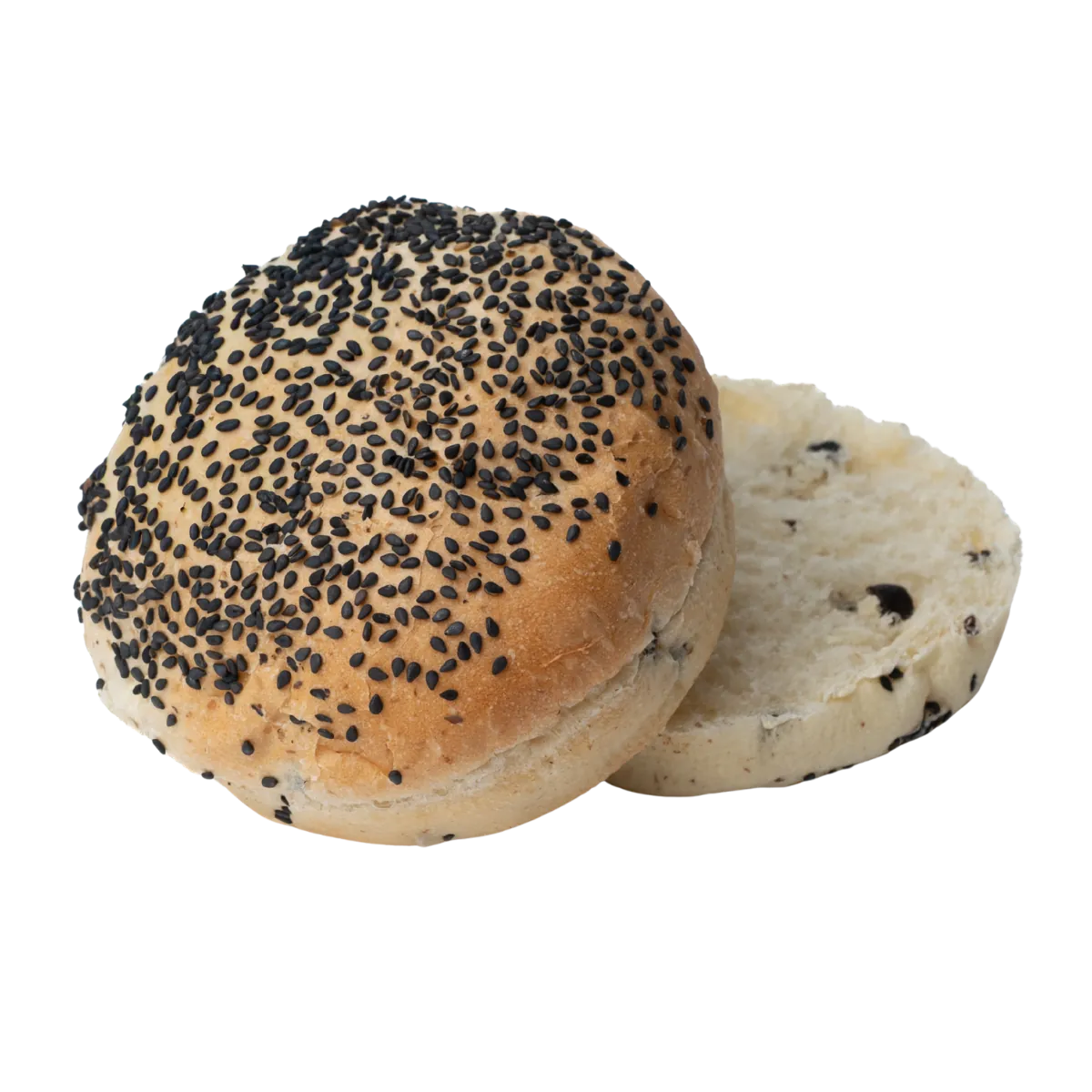 Pain burger aux olives noires
